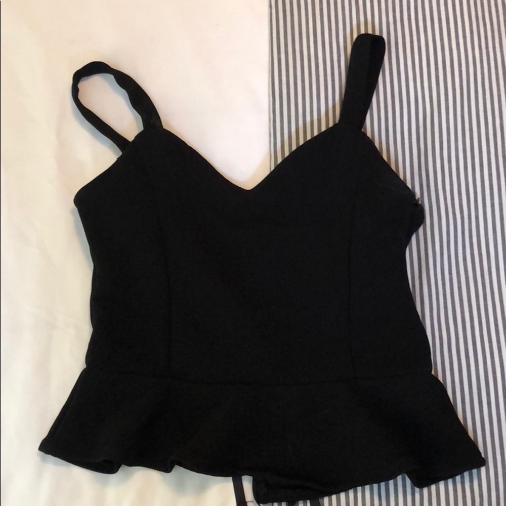 Tie Back Peplum Top